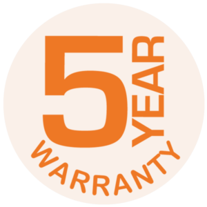 5 Year Warranty O