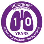 10 years of NObreath logo
